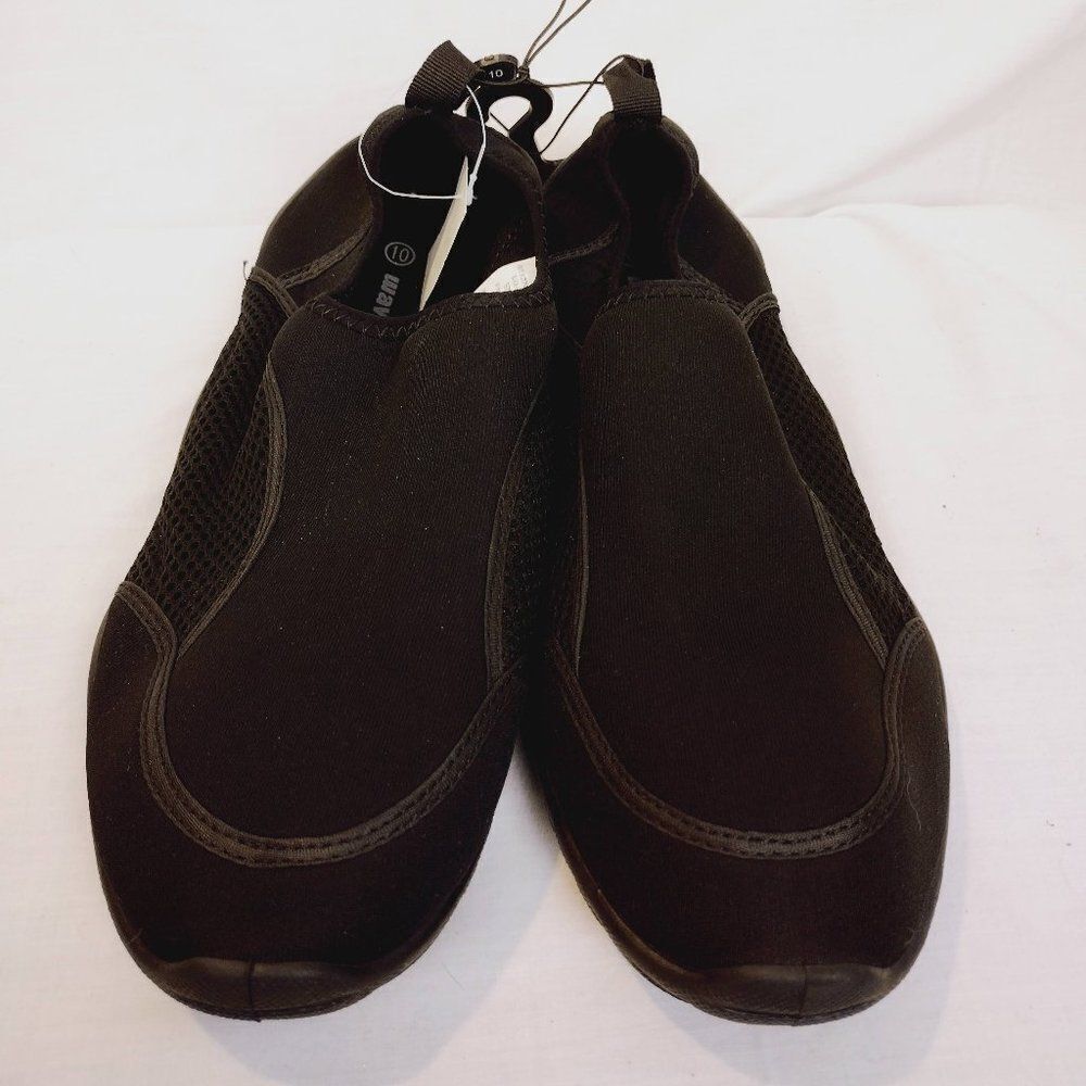 Wave Zone Water Shoe/Sock Rambler Black-Black Mesh Slip-On Men's 10 M